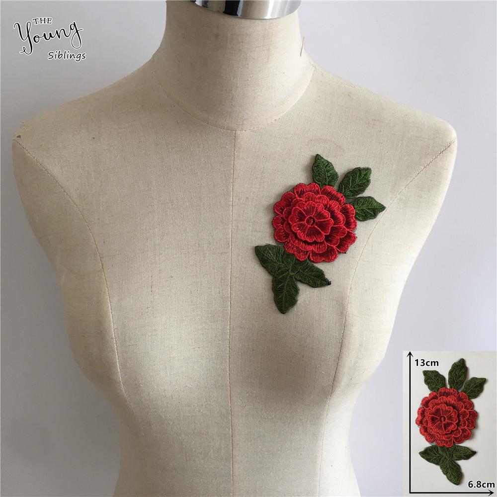 Computer Embroidery Three-Dimensional Imitation Rose Embroidery Lace Collar Diy Lace Women'S Corsage Accessories