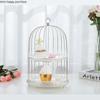 Birdcage Cake Stand Two Floors Three Floors Ceramic Plate Golden Silver Metal Snack Rack Dessert Cake Pastry Tray Display Stand
