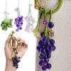 Elegant Grape Cluster Pendant Zinc Zinc Alloy Gradient Beads Woven Pendant Crystal Grape Phone Chain  Gifts