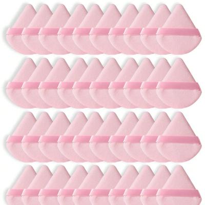 Piumino da cipria triangolare in velluto Strumenti per il trucco del viso Piumino per cipria libera Piumino per cipria umido e asciutto, Spugna per miscelare il fondotinta in velluto