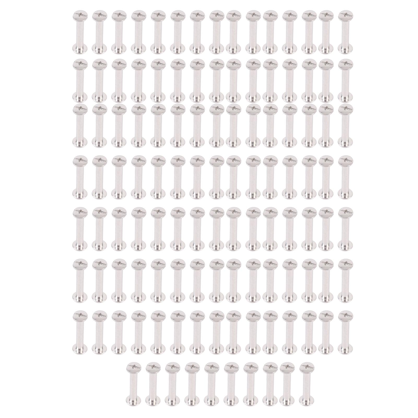 

100 Sets Book Binding Rivet Stainless Steel Multifunctional Leather Screw Rivet for Leather 3.5x22x7mm / 0.14x0.87x0.28in