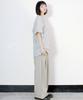 Deumakeu Side One-Pleat Stripe Real Wide Pants Beige (Spring/Summer Ver.)