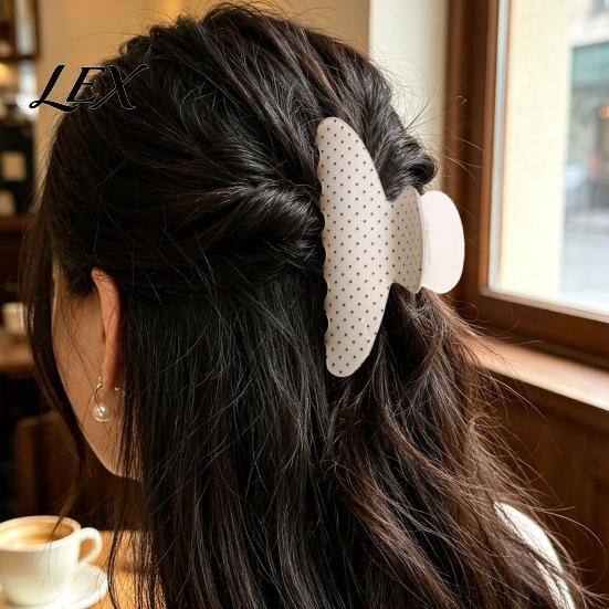 Cute Hair Clips for Daily Commuting Polka Dot Claw Clip Women, Lightweight Acrylic Non-Slip Jaw Clip, Half Tied Hairstyles Elegant Strong Hold