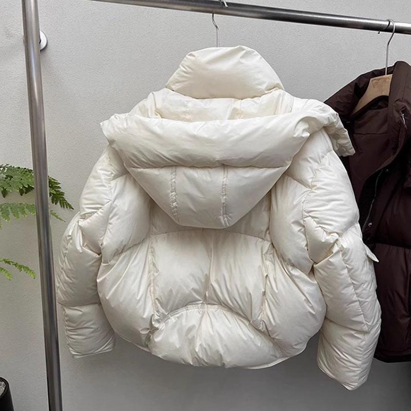 Women's Down Cotton Jacket Winter Loose Hooded Parkas Female Coat Korean Short Thick Warm Cotton Padded Outerwear Ladies Top