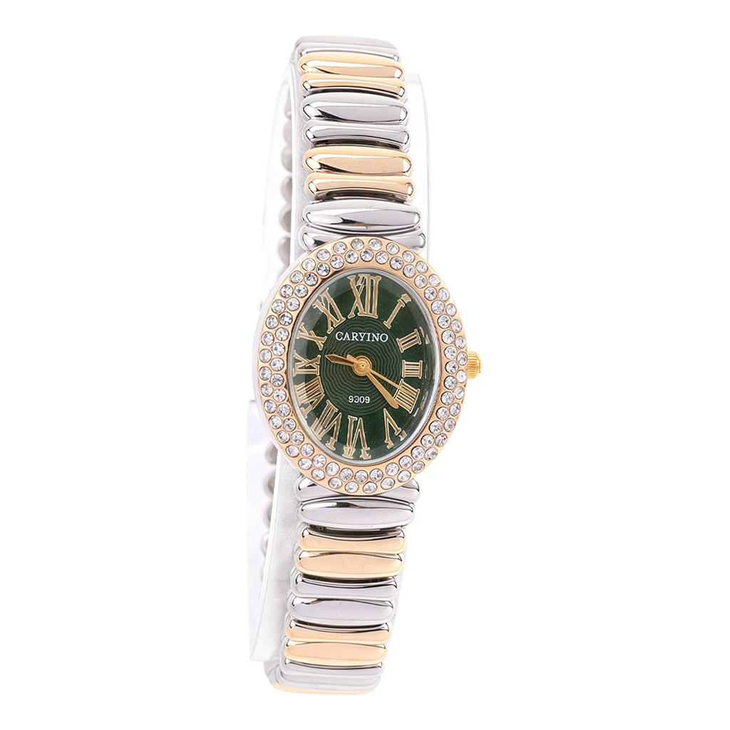 Women's stylish and luxurious diamond-encrusted quartz watch Oval dial for everyday wear, dates, anniversaries, Christmas gifts
