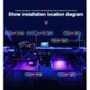 10/14/18 in 1 Led Car Ambient Lights 213 64 Color RGB Symphony Streamer Bluetooth Rainbow Acrylic Strips Atmosphere Lamp Kit 12V