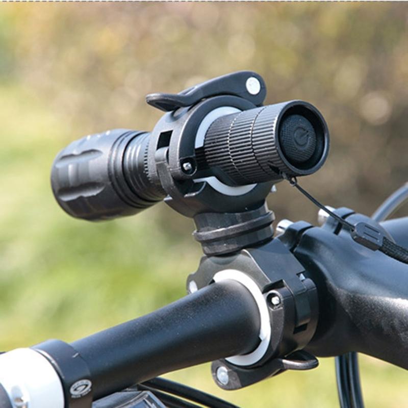 Flashlight Mount Holder,Universal Bicycle Led Light Mounting Holder 360°-Rotation Clip-Clamp for Flashlight,Cycling