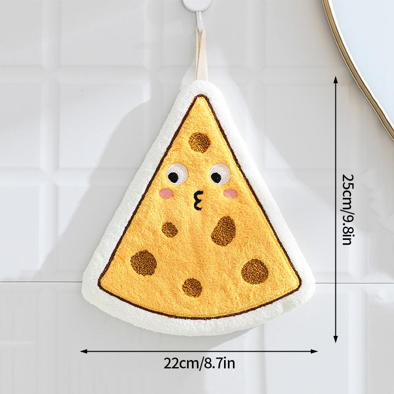 Thickened Cartoon Hand Towel Coral Fleece Bathroom Kids Wash Hand Cloth Kitchen Hanging Towel Super Absorbent Rag Handkerchief