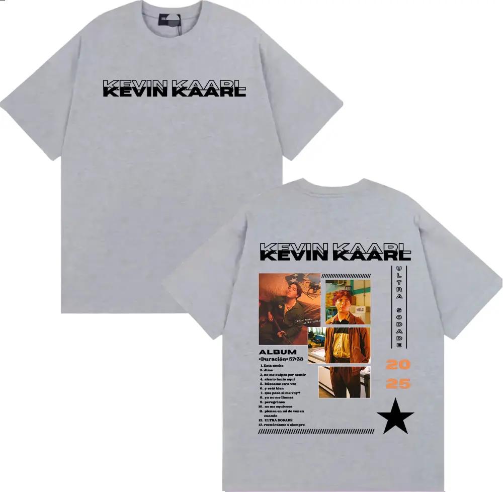 Rapper Kevin Kaarl Ultra Sodade Tour Cover T Shirt Men Women Harajuku Vintage High Street T-shirts Cotton Oversized T-shirt