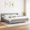 3126909 vidaXL Divan Bed with Mattress Light Grey 200x200cm Fabric