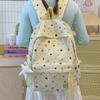 Schoolbag Summer Refreshing Smudge Blue Gray Stars Primary and Secondary School Students Backpack Class Schoolbag Women's High Value Niche Backpack