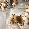 1Pc Forest Family Animal Figure Rabbit Bear Dog Flocked Shaggy Figurine Animal Model Toy For Kid Factory Defects