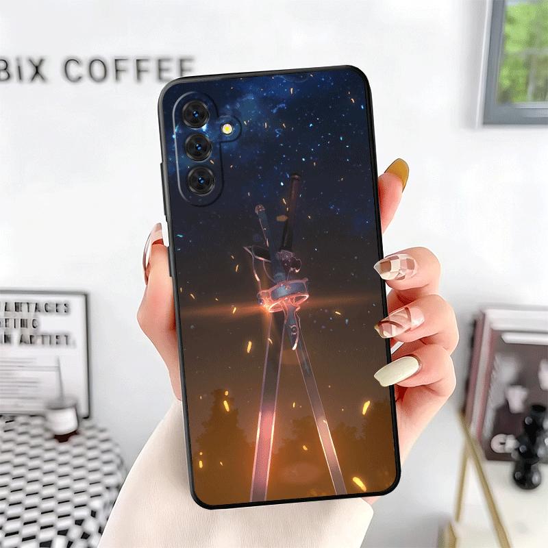 S-Sword O-Online SAO Anime Soft Phone Case for Samsung A17 A37 A57 A16 A26 A36 A56 A15 A25 A35 A55 A14 A24 A34 A54 A13 A23 A33 A