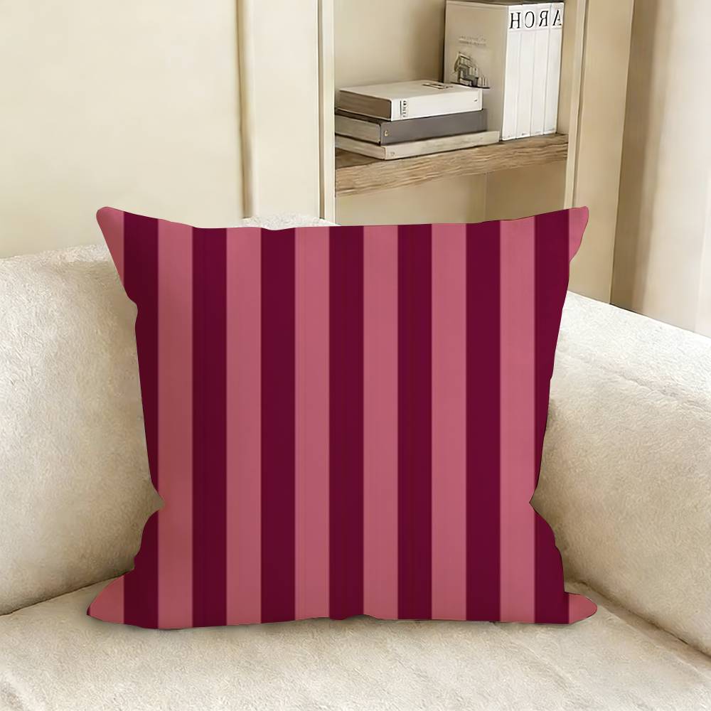 Bordeaux Weiß gestreift Kissenbezug Sofakissenbezug Heimzimmer Dekoration Kindergeschenk