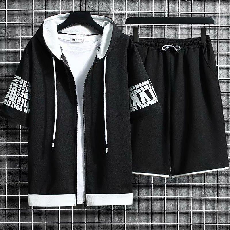 Men's Summer Casual Hooded Short-Sleeve Suit - 2023 Trendy Sportswear