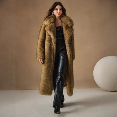 Xiyin's New Autumn and Winter Fashion Fluffy Long Coat Imitation Fox Hair Fluffy Parka Coat