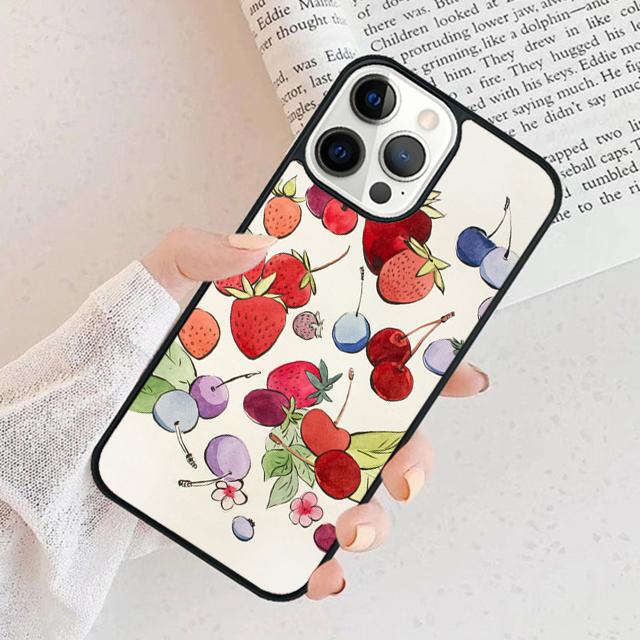 Rote Kirsche Sommerfrucht Handyhülle Für iPhone 17 Air 15 16e Hülle 11 13 14 Pro Max 12 Plus Max Fundas