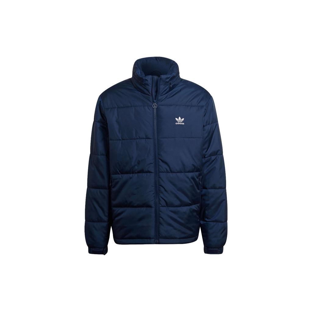 Adidas Originals Solid Color Sports Casual Bread Cotton Jacket Men Jacket Deep-Indigo HL9192