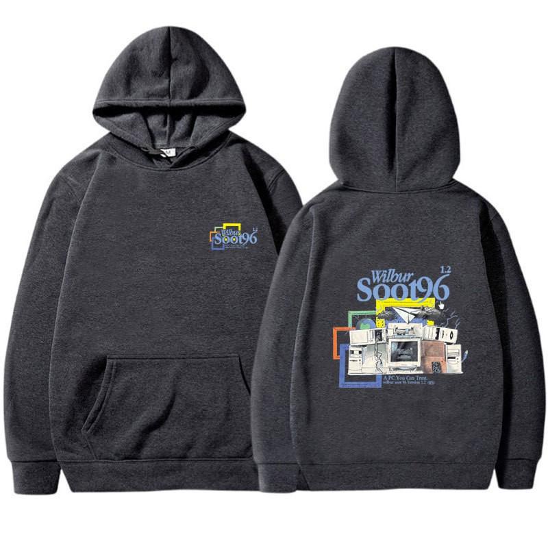 Wilbur Soot Inspired Hoodie Unisex Oversized Sweatshirt With Ribbed Hem Print Design
