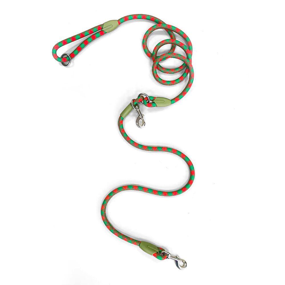 Reflective Hands-Free Crossbody Pet Leash with Multi-functional Shoulder Strap and Anti-lost Feature.