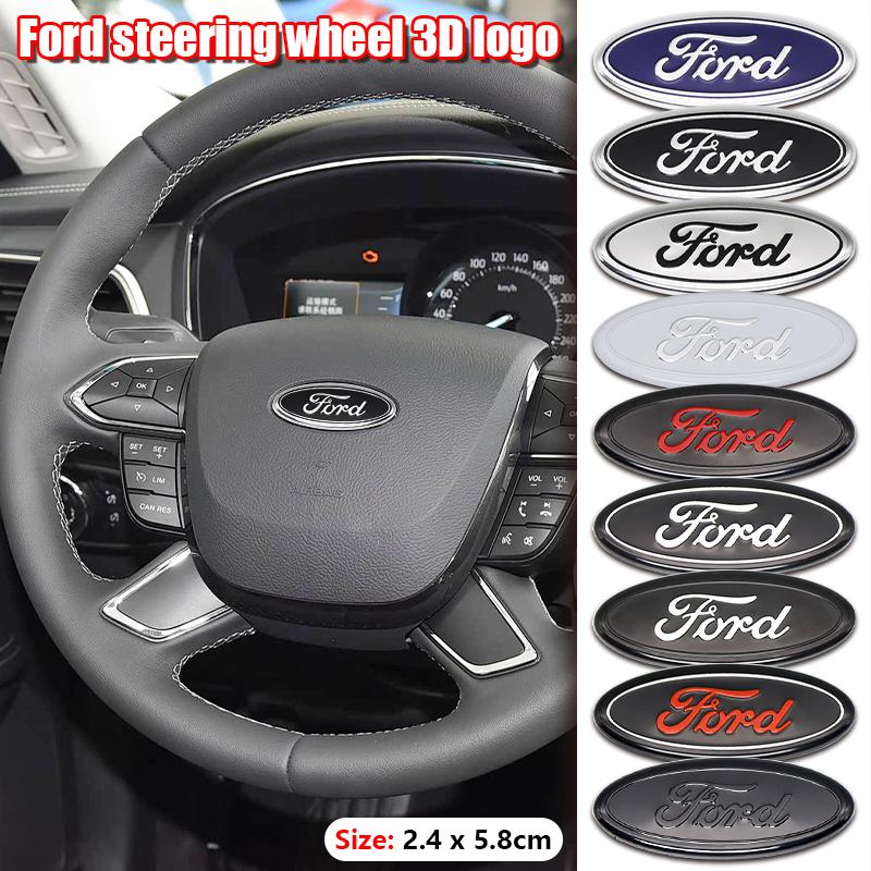 For Ford Focus 3 MK2 Fiesta MK7 Rigid Aluminum Steering Wheel Center Badge Mondeo MK4 Fusion Vehicle Interior Tuning Accessories
