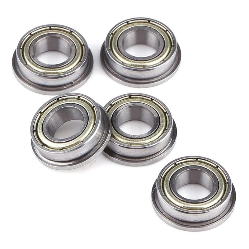 10 Adet F688ZZ Flanşlı Radyal Bilyalı Rulman Metal Çelik Çift Korumalı Flanşlı Bilyalı Rulman, Motor İçin 8 X 16 X 5Mm