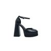 French Super High Heel Women's Shoes Lo One-word Buckle Strap Small High Heels Women's Waterproof Table Thick Heel Single Shoes Bag Head Sandals