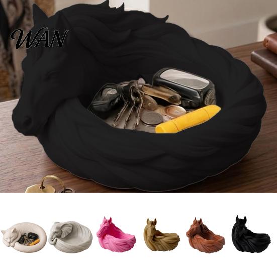 Change Holder Tray Catchall Bowl, Horse Elephant Fox Cat Shape Storage Tray, Lipstick Organizer Scratch-Proof Large Capacity Organizer, for