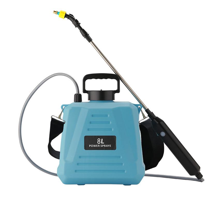 5L-8L Shoulder Electric Sprayer Pot with Telescopic Rod, 3 Nozzle for Garden Lawn Plant Watering Handheld Pesticide Sprayer