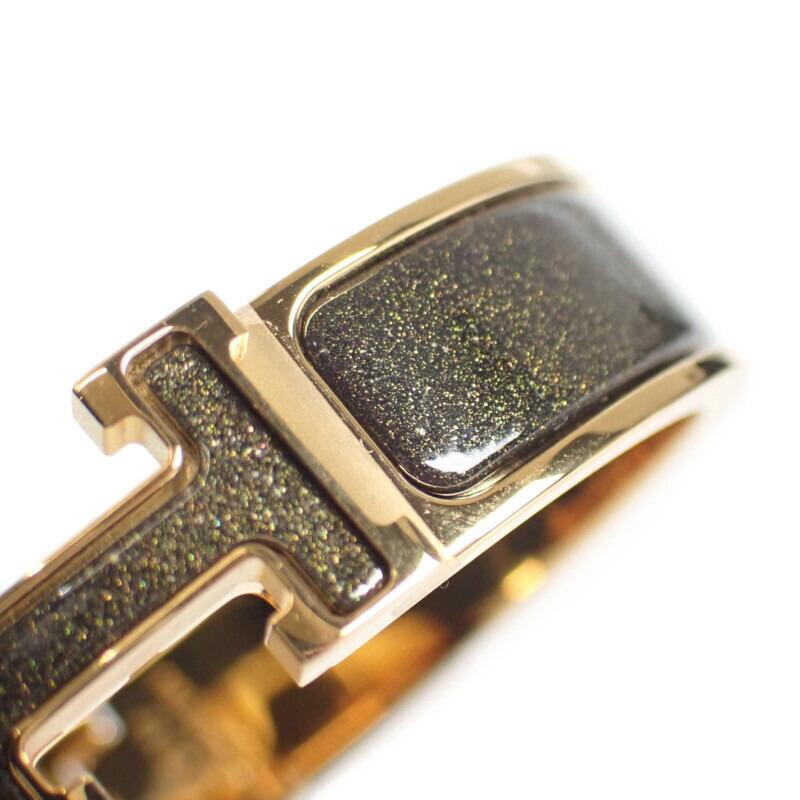 HERMES H700015F_G1PM Bracelet Noir Dore Gold Plated Women