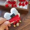Girl's Hair Accessories Chinese Style Hair Cards Children's New Year Fans Ancient Style Hair Clips Hanfu Headwear New Year Gifts