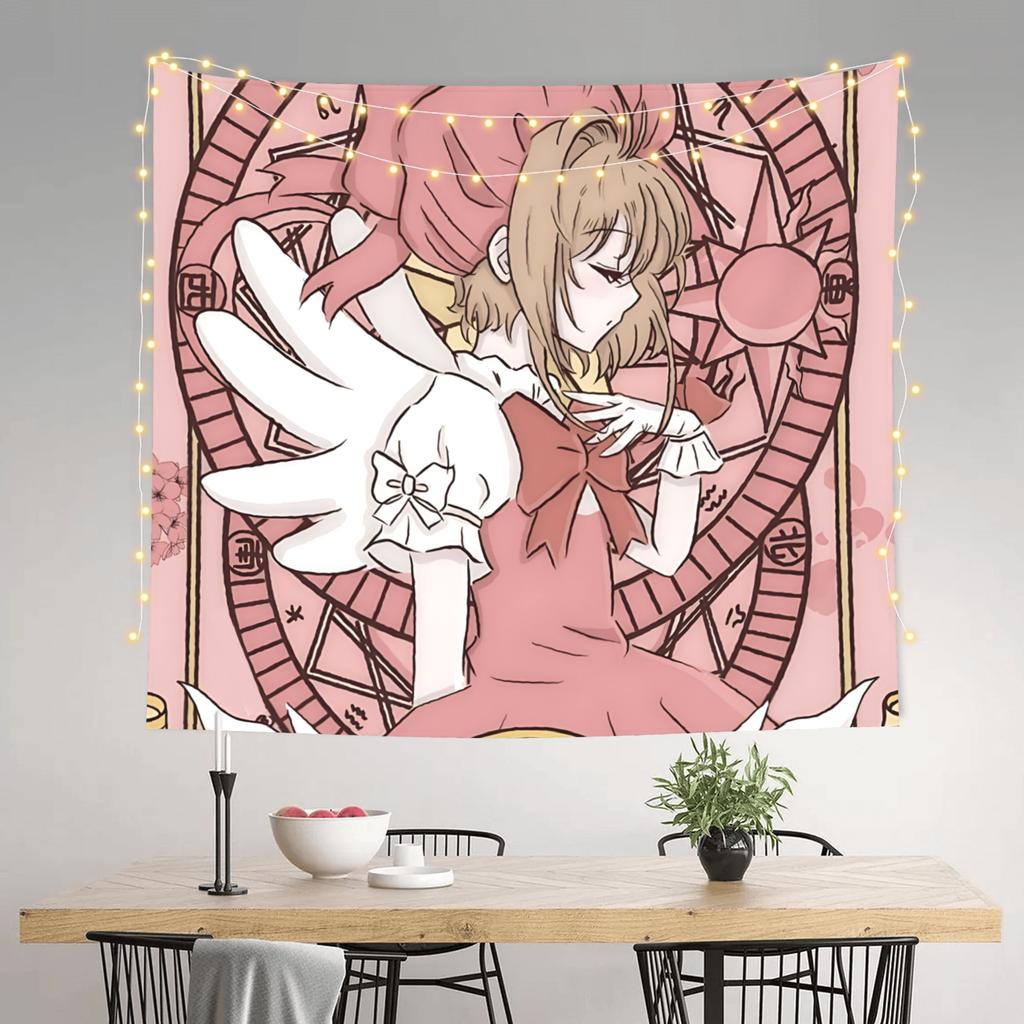Anime Cardcaptor Sakura Tapestry Room decoration Home Decoration Tapestry Decor Accessories Cute Room Decor
