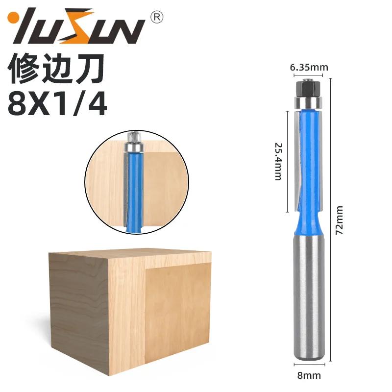 Cuțit drept cu două margini, 8mm, cu lagăr, aliaj, freză pentru prelucrarea lemnului, mașină de gravat, instrument de tăiere