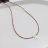 Elegant 2m Zircon Beaded Clavicle Chain: 26-Letter Deep Sea Shell Necklace for Women.