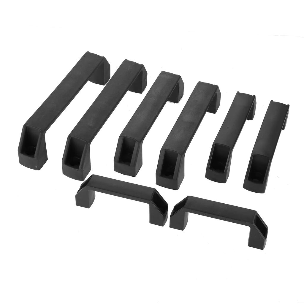 2Pcs Plastic Black Furniture Handles 90/120/150/180mm Kitchen Cabinet Handles and Knobs Black Door Handle Wardrobe Drawer Pull