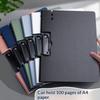 1Pc A4 File Folder With Cover - Document Organizer Clipboard For Business & School, Office Stationery Supplies, Paper Holder