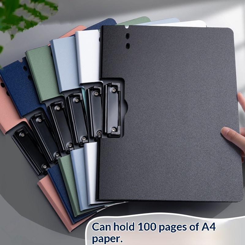 1Pc A4 File Folder With Cover - Document Organizer Clipboard For Business & School, Office Stationery Supplies, Paper Holder