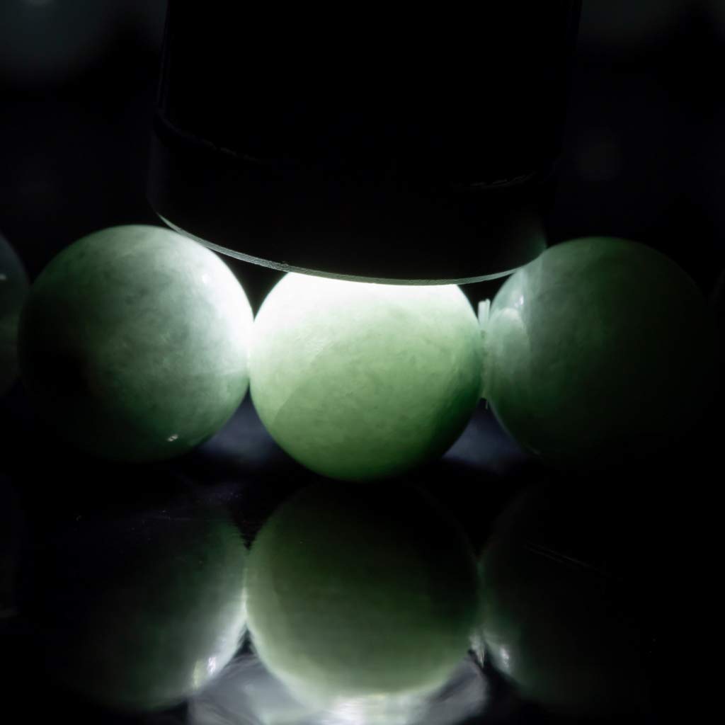 15cm Jadéite Naturelle Itoigawa Japonaise Jomon Pierre de Pouvoir Certificat Paulownia BR0239 (perles 8mm, taille) Bracelet, Bleu, Beau, Pierre,