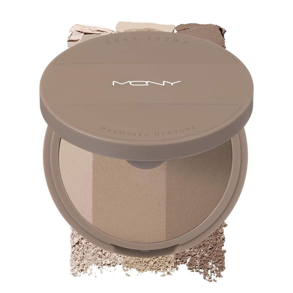 MACQUEEN NEWYORK Fake Up Contour Natural Nose Face Suitable for Warm and Cool Korean Cosmetics Cool 3-Color Shading, 9g, Shading, Finish, Shadow,