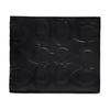 3 In 1 Wallet 11 Embossed Monogram Print Folded Short Solid Color Leather Wallet Card Holder Men Wallet Black C1231-BLK