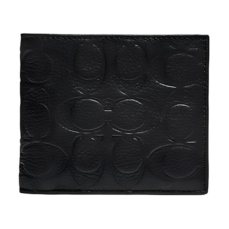 

New COACH 3 IN 1 Wallet Leather Wallet, Card Holder Regular Men s Black C1231-BLK 10.9*2.0*9.4CM