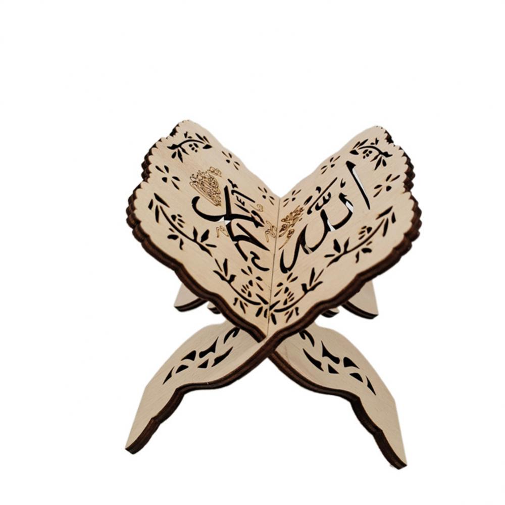 

Подставка для книг Рамадан Мубарак Деревянный 2024 Оптовая продажа Украшение Книжный шкаф Куран Коран Коран Священное украшение для вечеринки Ид аль-фитр Ид Number 1