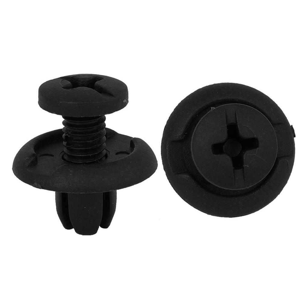 uxcell Rivet Clip Fastener Nylon for Auto Truck 8mm Door Panel Black Compatible with Honda 15pcs