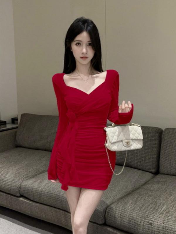 Spicy Girl Mesh Bodycon Kleid – Sexy Nachtclub- & Massage-Technikerin-Uniform