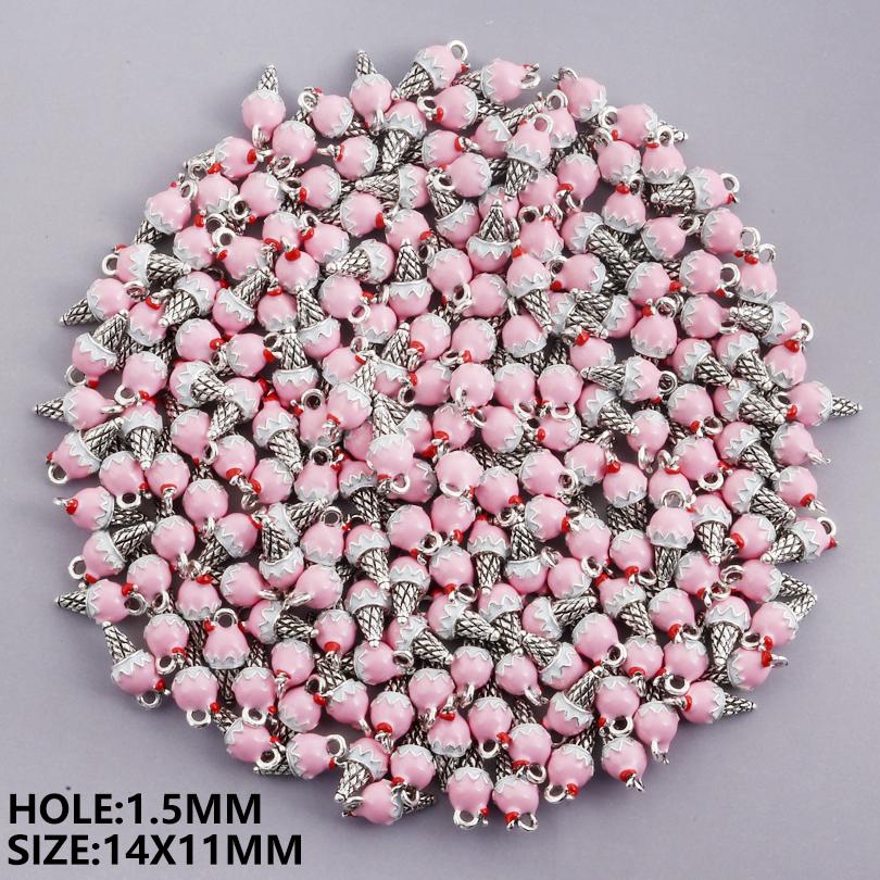 5pcs Enamel Charm Ladybug Bee Croissant Ice Cream Charms For Jewelry Making Supplies Food/Animal Pendant 3D Banana DIY Materials