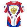 Russia Men's T-shirt Summer Casual Round Collar Russian Flag Short-sleeved Tops Tees Men Clothing Oversized T Shirts Streetwear