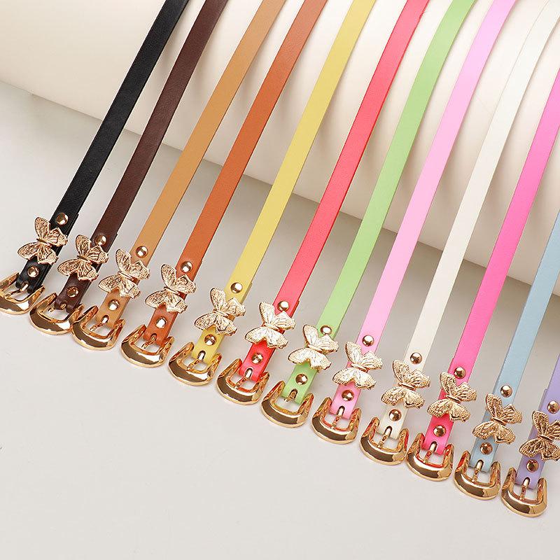 Sweet Butterfly Versatile Simple Ladies Belt Trendy Dress Belt