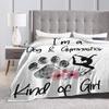I'm A Dog And Gymnastics Kind Of Girl Blanket Soft Warm Flannel Throw Blanket Bedspread for Bed Living room Travel Home Couch