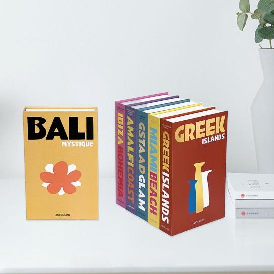 

Модная глянцевая декоративная компактная имитация книги, модель настольного шкафа, украшение для домашнего декора, поддельная книга в твердом переплете