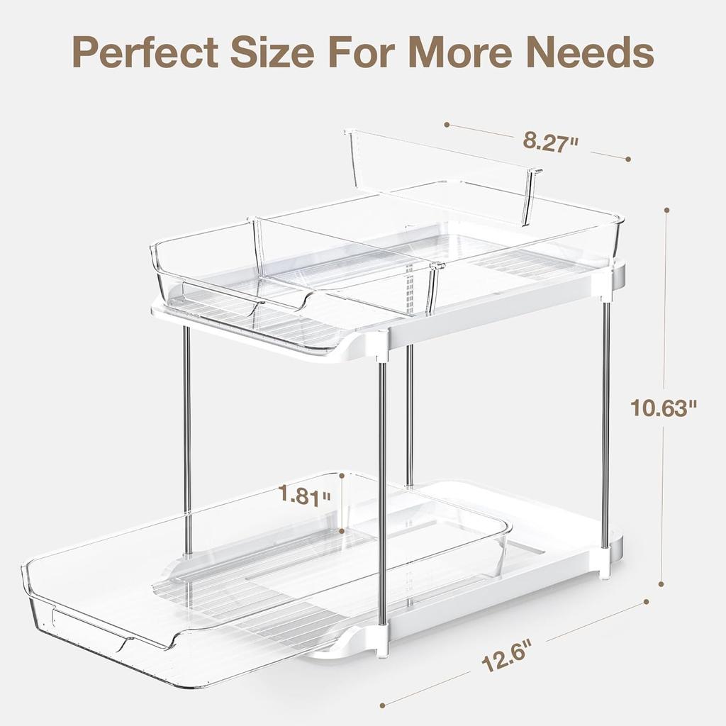 2026 Hot Selling Pull-out Kitchen Storage Rack Cabinet Layered Shelf Seasoning Bottle and Can Sorting Artifact